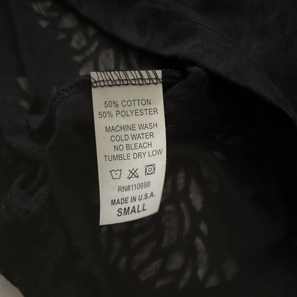 MeKo Women's V-Neck Henley Sheer Lace 3/4-Length Sleeve Cotton/Poly Top Small - Picture 3 of 5